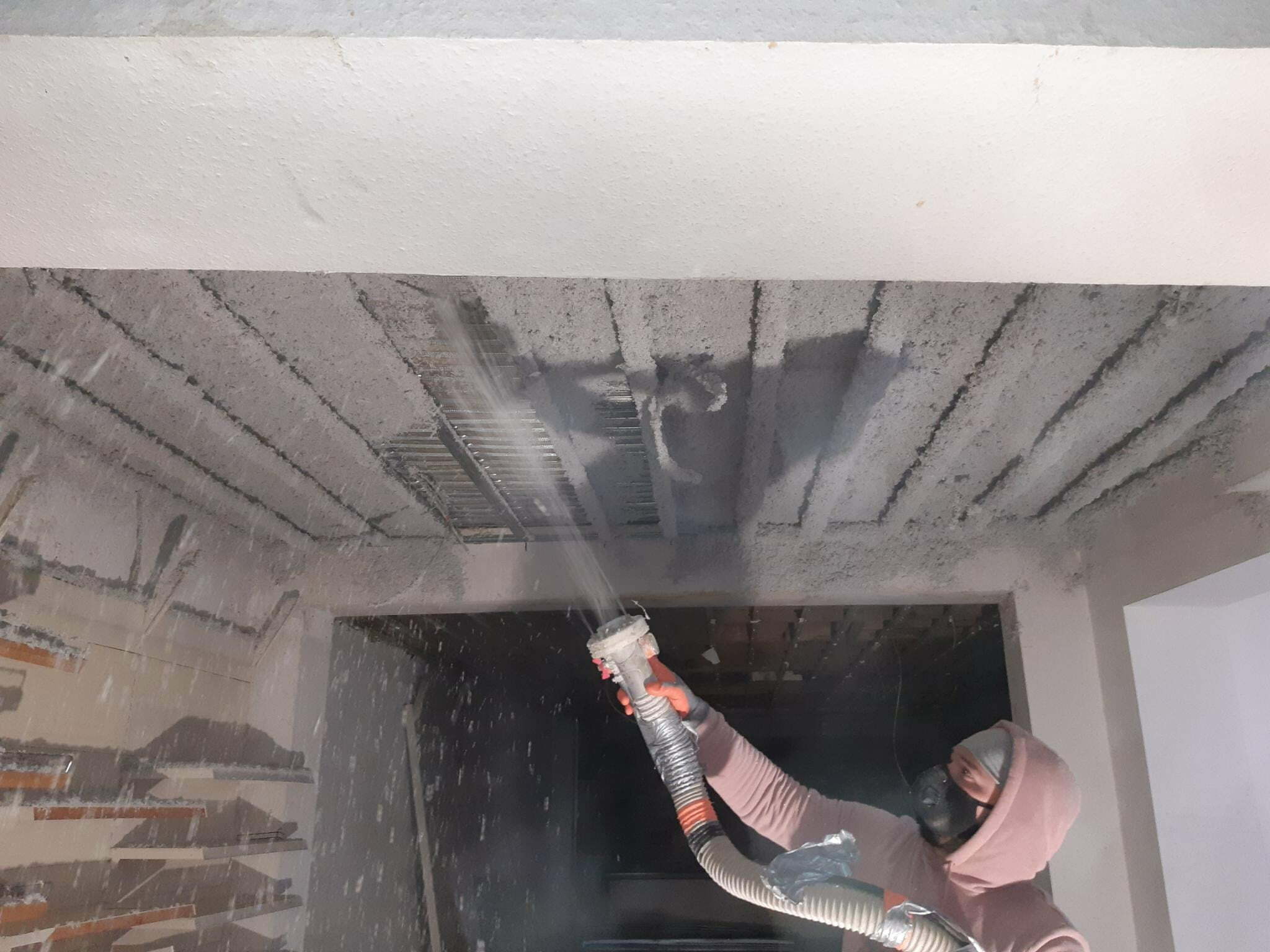 Flocage anti feu isolant