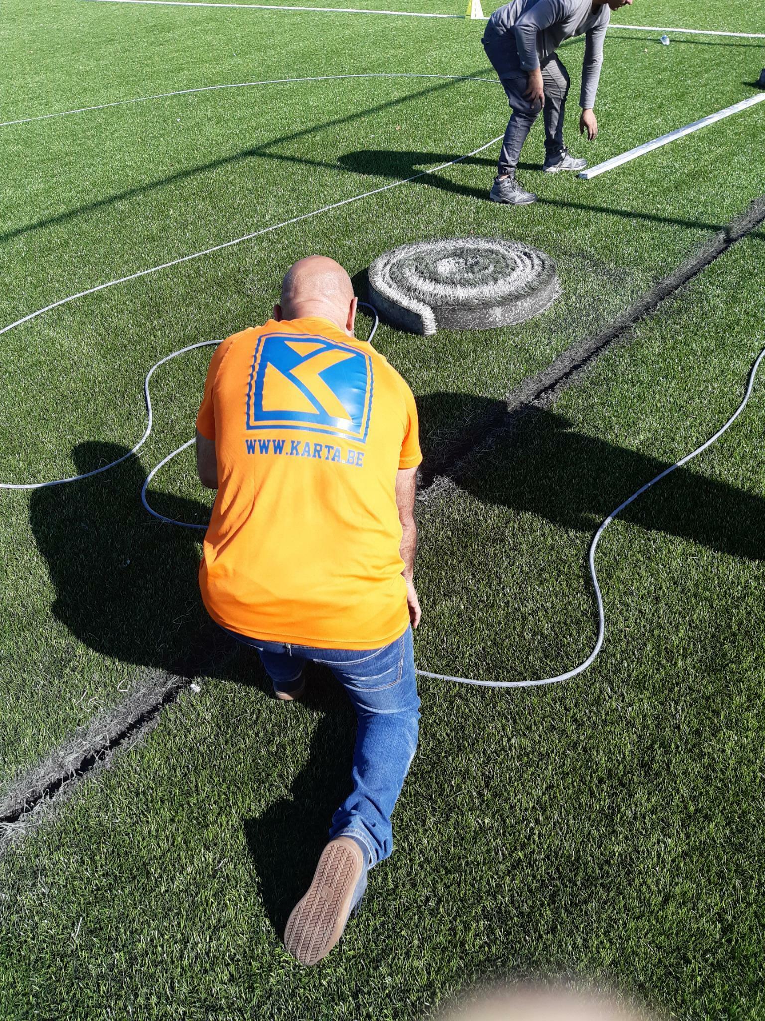 Mise au normes terrain synthétique RUS Binche